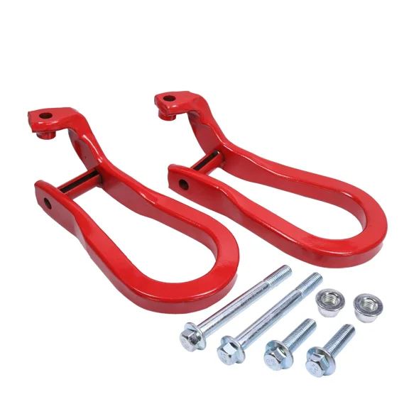 RED Tow Hooks 84072464 For 2015-2019 Silverado Sierra 2500HD & 3500HD