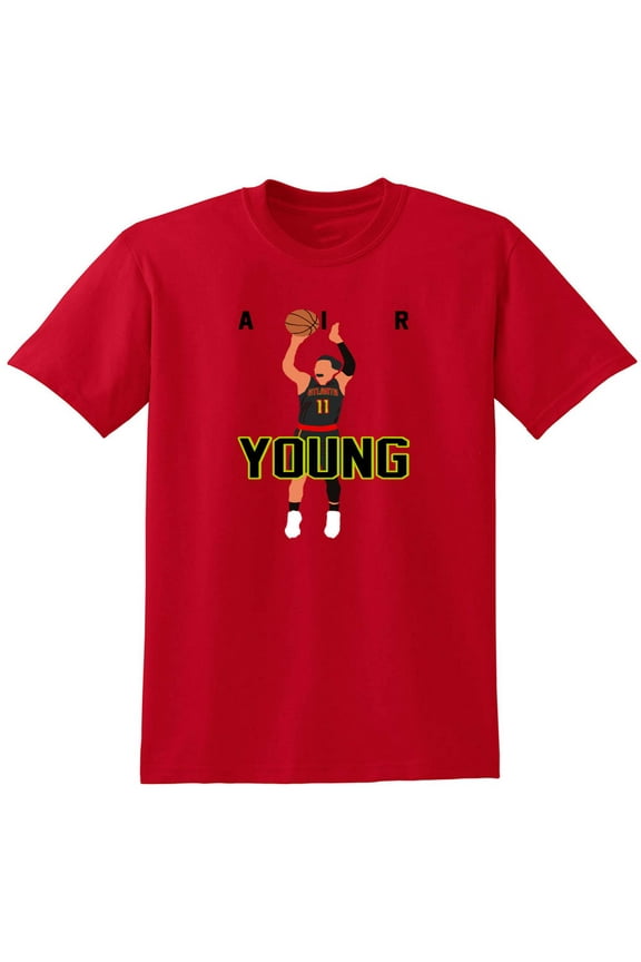 RED Trae Young Hawks AIR T-shirt ADULT