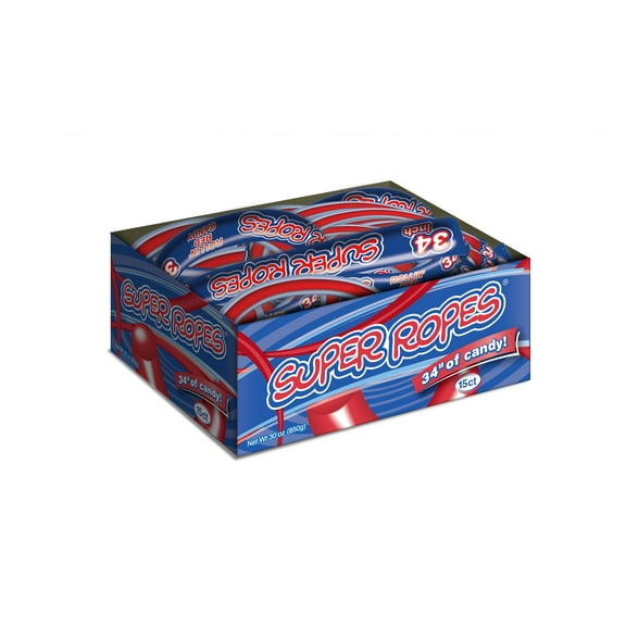 RED VINES Super Ropes Licorice Candy, 2 oz, 15 Pack