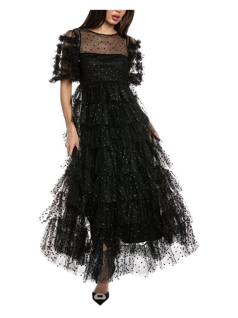 【新品☆タグ付き】VALENTINO ブラックレーススリップドレス 40 新品☆タグ付き】VALENTINO ブラックレーススリップドレス 40 新品