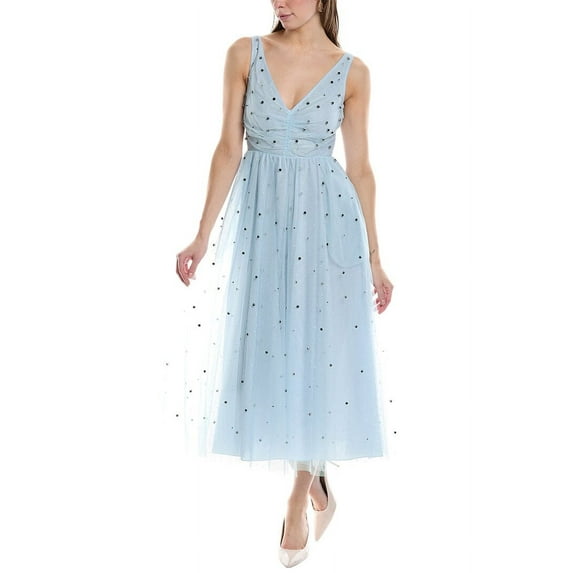 RED Valentino womens Midi Dress, 40, Blue