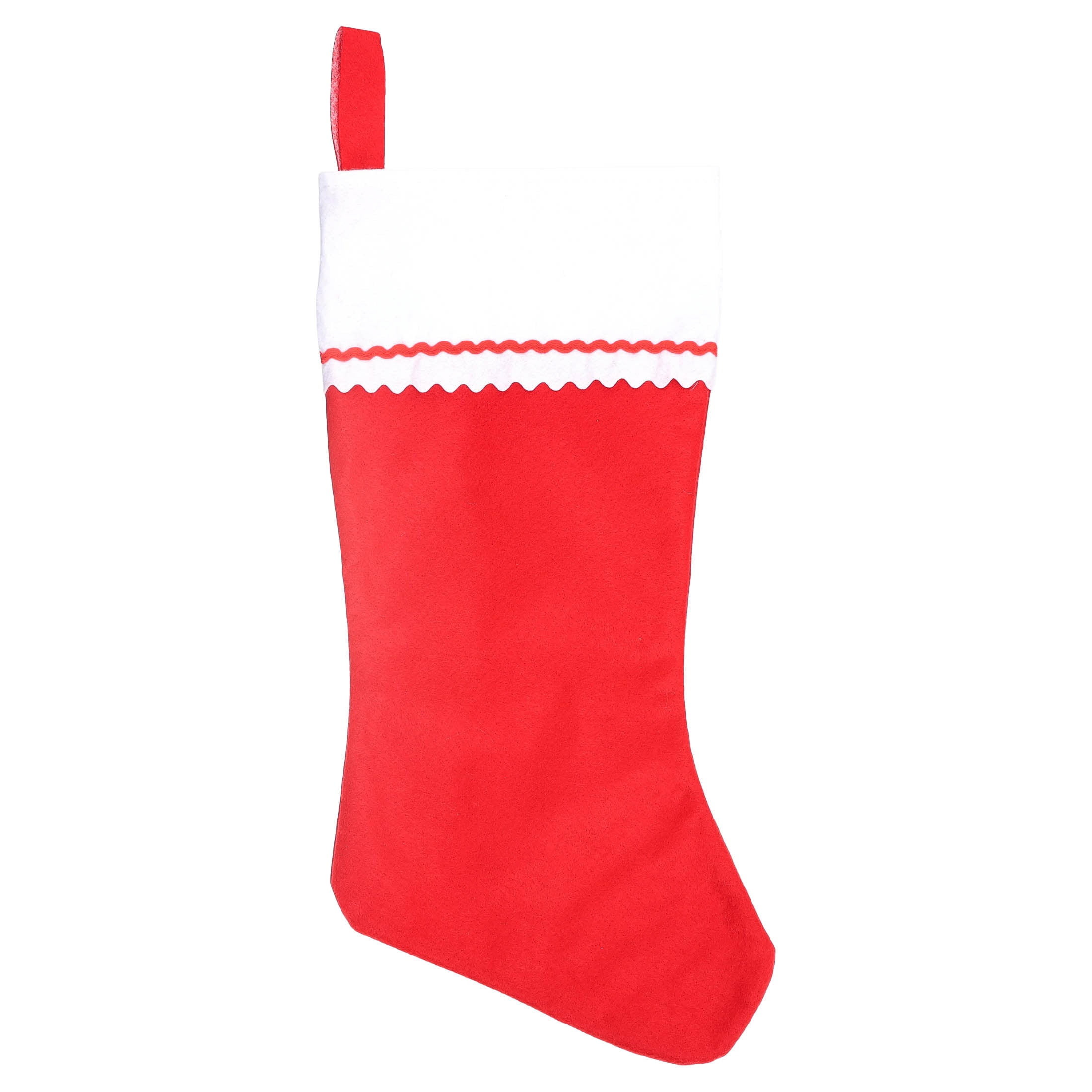 Felt Christmas Stocking, Red and White, 18", by Holiday Time