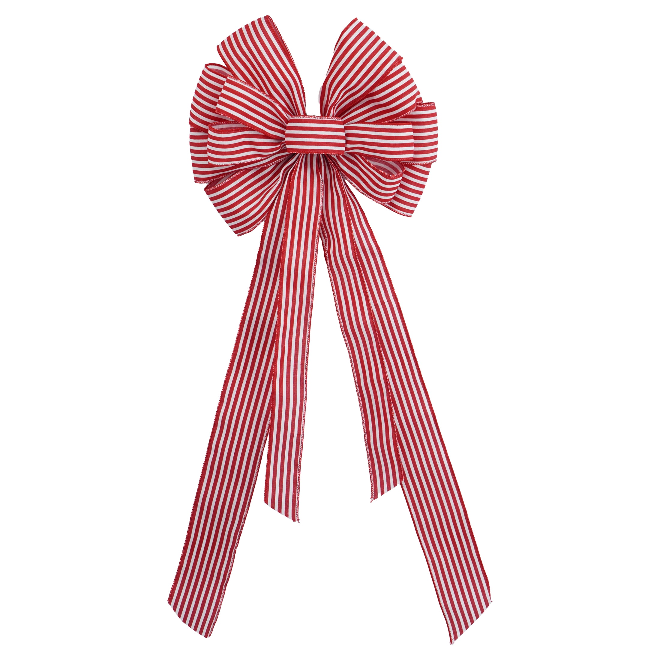 Red and White Striped Decorative Christmas Bow, 30", by Holiday Time