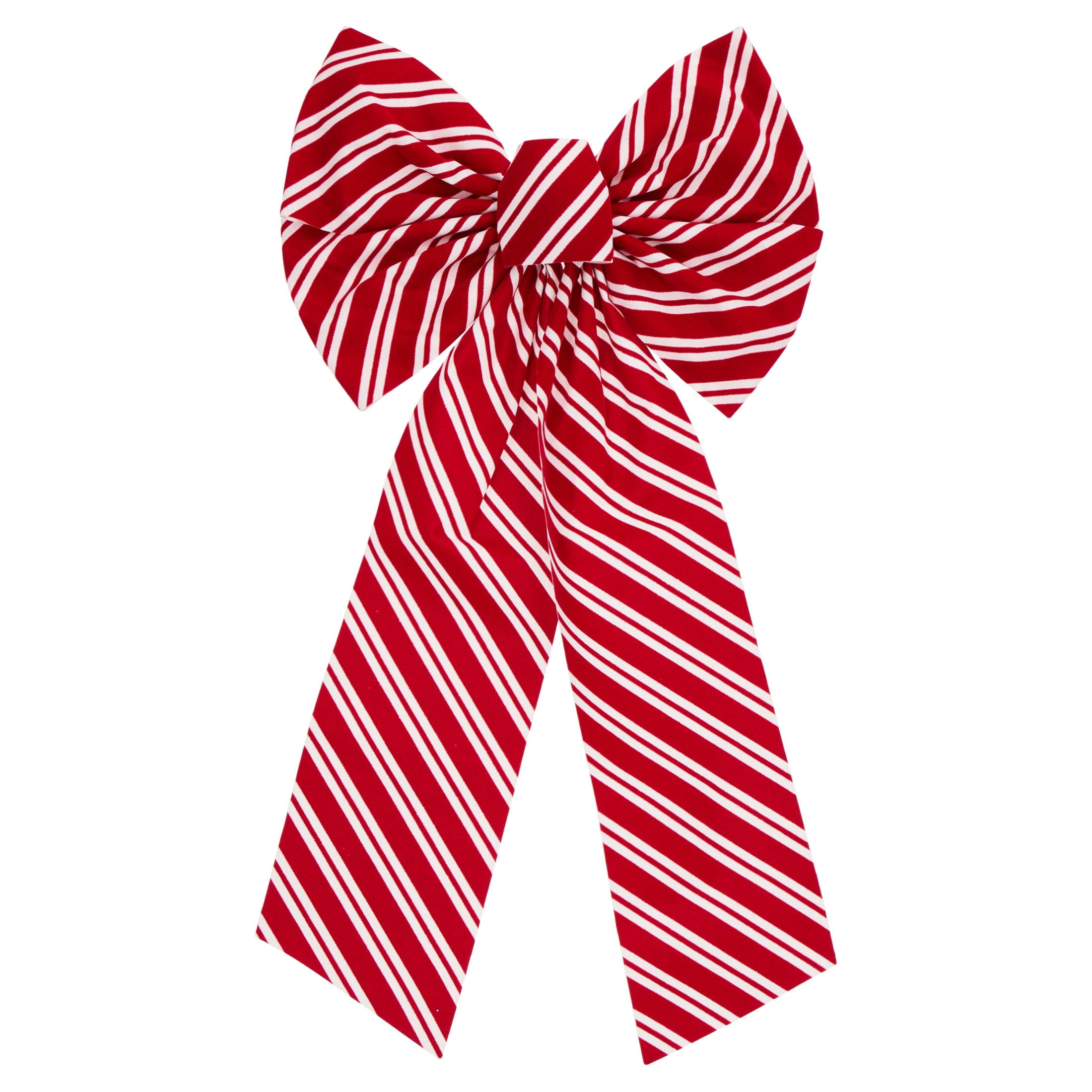 Red and White Striped Decorative Christmas Bow, 19.5", by Holiday Time