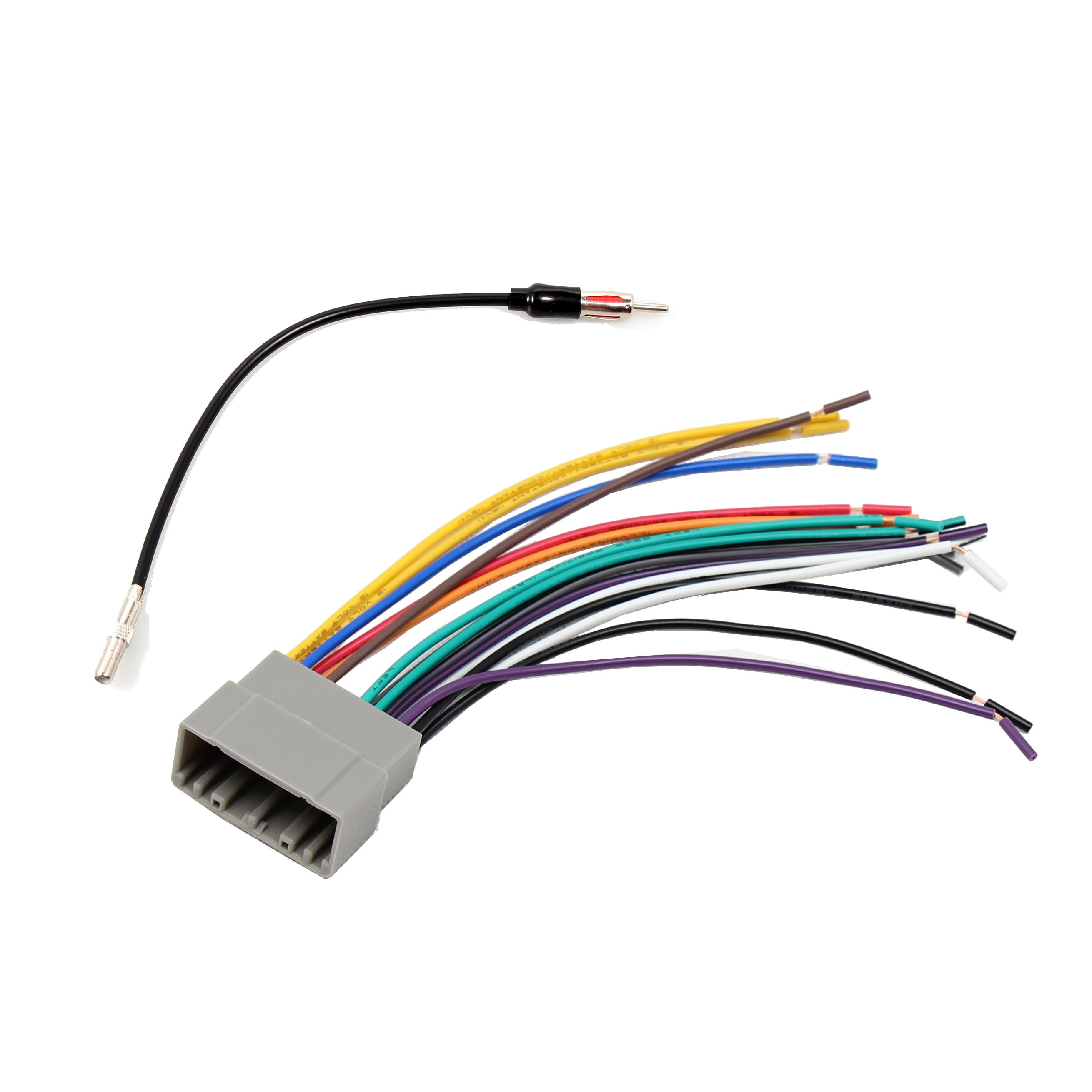 RED WOLF Car Power Radio Stereo Wiring Harness Kit & Antenna Adapter Cable fot Chrysler 300 2005-2007 Dodge Carvan 2002-2007 Jeep Compass 2007-2008