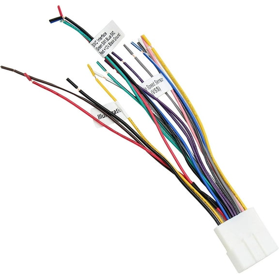 RED WOLF Car Stereo Radio Wiring Harness with Steering Wheel Control Adapter 20 Pin Replacement for Nissan Frontier 2009-2018