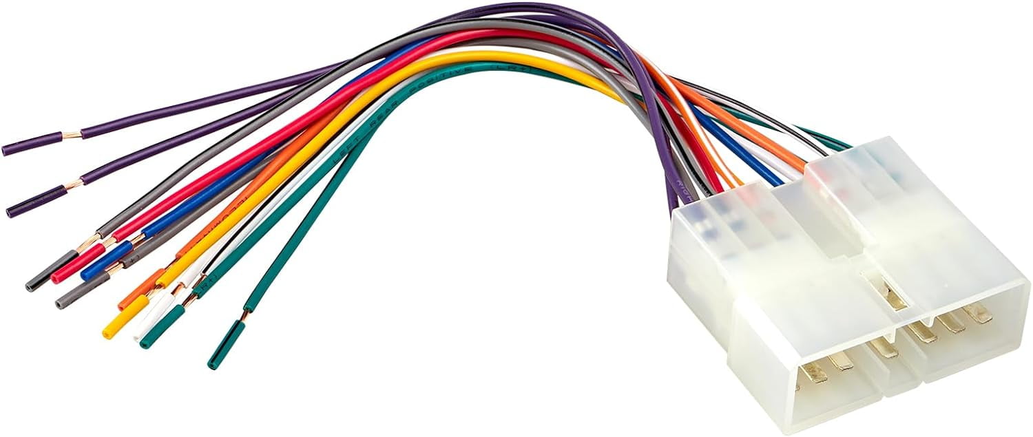 RED WOLF Radio Wiring Harness Compatible With Jeep Wrangler 1992-1996, Eagle 1988-1992, Dodge - View #2