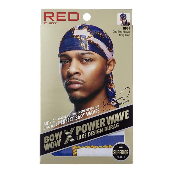 RED by KISS Bow Wow Power Wave Luxe Design Durag (Navy Blue)