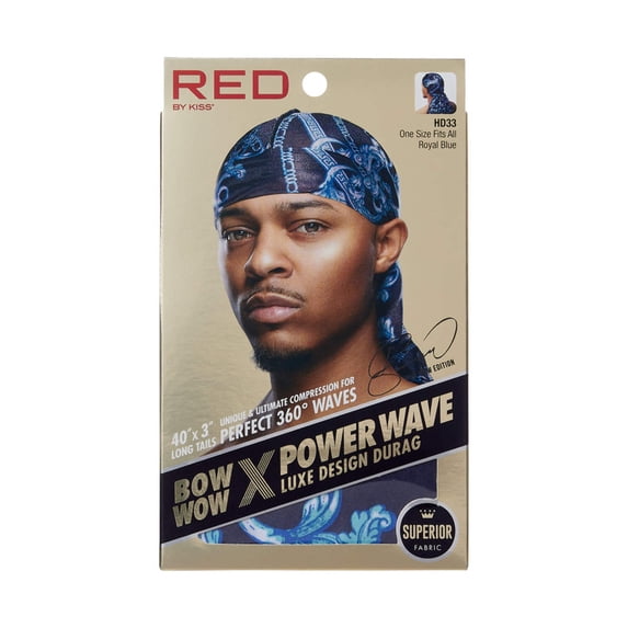RED by KISS Bow Wow Power Wave Luxe Design Durag (Royal Blue)
