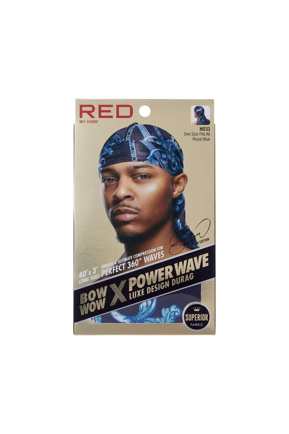 RED by KISS Bow Wow Power Wave Luxe Design Durag (Royal Blue)