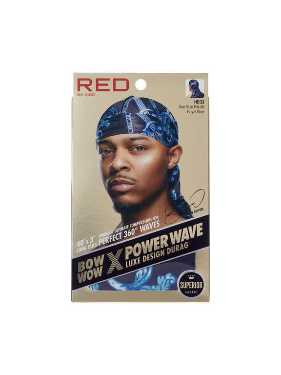 RED by KISS Bow Wow Power Wave Luxe Design Durag (Royal Blue)