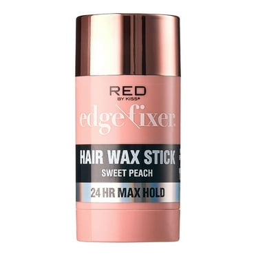 RED by Kiss Hair Wax Stick 24HR Max Hold Edge Fixer Edge Control Pomade Non-Sticky, Non-Oily Flake Free Hair Styling Wax (Sweet Peach)