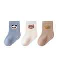 thumbnail image 1 of REDARER 3-Pack Soft Baby Crew Socks, Non- Grip Cushioned Walking Socks for & Toddler Boys & Girls,3-5 Years, 1 of 2