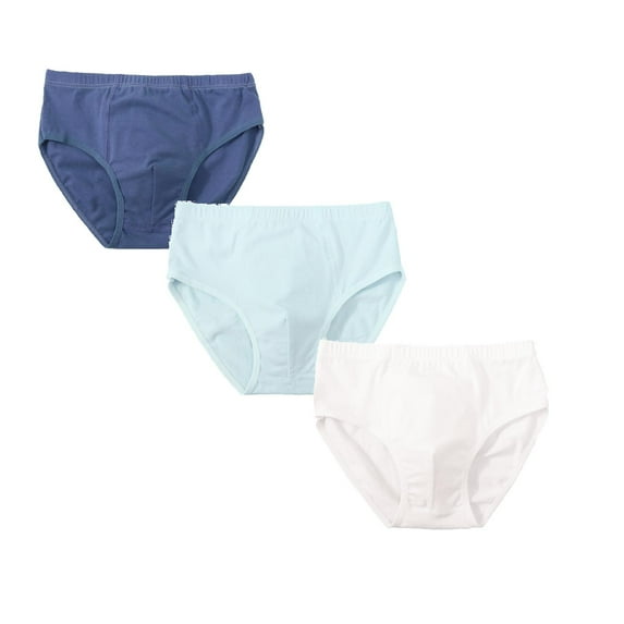 REDARER 3Packs Boys Underwear - Solid Cotton Shorts Youth Growth Solid Color Comfortable Breathable Children's Briefs,Size 5-6 Years