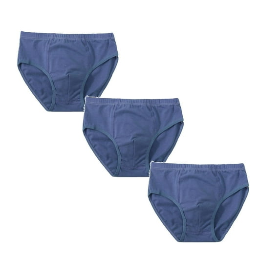REDARER 3Packs Boys Underwear - Solid Cotton Shorts Youth Growth Solid Color Comfortable Breathable Children's Briefs,Size 7-8 Years