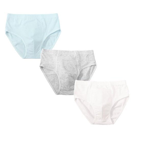 REDARER 3Packs Boys Underwear - Solid Cotton Shorts Youth Growth Solid Color Comfortable Breathable Children's Briefs,Size 7-8 Years