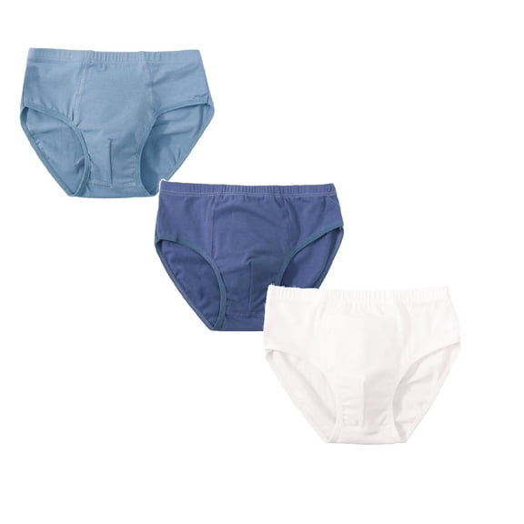 REDARER 3Packs Boys Underwear - Solid Cotton Shorts Youth Growth Solid Color Comfortable Breathable Children's Briefs,Size 9-10 Years