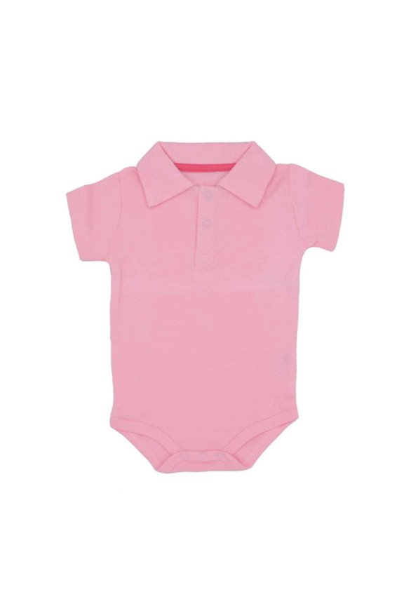 Baby Boys Polo Romper, Short-Sleeve Gentleman Bodysuit with Contrast Collar for & ,3-6 Months