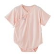 thumbnail image 1 of REDARER Baby Boys Soft Cotton Romper, Stretchy Summer Short Sleeve Jumpsuit for Indoor Daily Wear,1-2 Months, 1 of 5