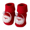 thumbnail image 1 of REDARER Baby Christmas Socks - Non- -Lined Floor Socks for Newborns, Warm Red Winter Crawling Socks for Toddlers, 1 of 3