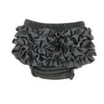 thumbnail image 1 of Baby Covers for Girls Ruffle for Toddler Girls Solid Color Cover Baby Girl Shorts Underwear,Color:Black Size:6-12Months, 1 of 2