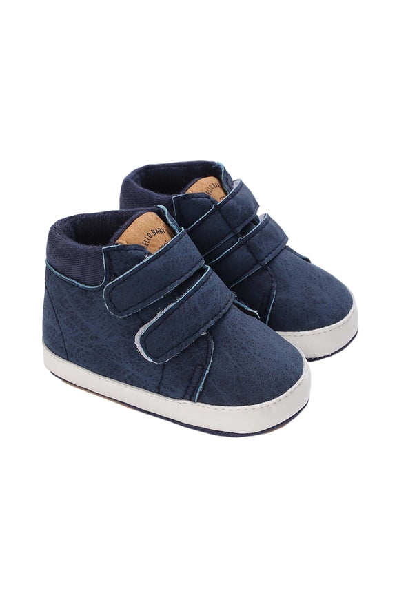 Baby First Walkers, Soft Sole Shoes with Hook and Loop Closure for Boys and Girls, Easy On Off Booties,Size:1-8 Months