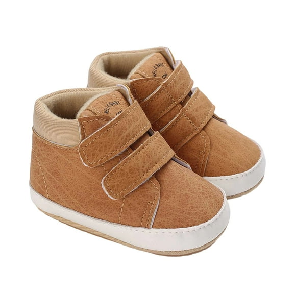 REDARER Baby First Walkers, Soft Sole Shoes with Hook and Loop Closure for Boys and Girls, Easy On Off Booties,Size:9-16 Months