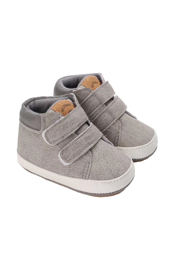 Baby First Walkers, Soft Sole Shoes with Hook and Loop Closure for Boys and Girls, Easy On Off Booties,Size:9-16 Months