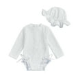 thumbnail image 1 of REDARER Baby Girl Long Sleeve Rash Guard Set, Eyelet Swimsuit Romper with Matching Sun Hat for Beach & Pool,2-3 Years, 1 of 3
