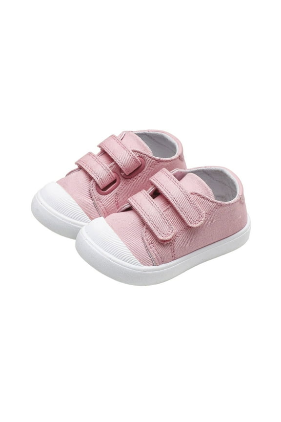 Baby Girls First Sneakers - Soft Sole Toddler Shoes for Infants, Lightweight Comfortable for Indoor Outdoor Play with Non- Design,Color:Pink,Size:9-12 Months