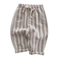 thumbnail image 1 of REDARER Baby Girls' Minimalist Striped Pants, Elastic Waist Soft Casual Daily Trousers for Toddlers,3-6 Months, 1 of 3