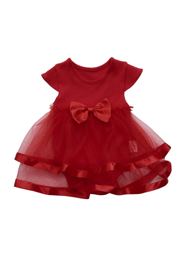Baby Girls Princess Tutu Romper Dress with Bow - Birthday Party Jumpsuit for Special Occasions,Size 18-24 Months