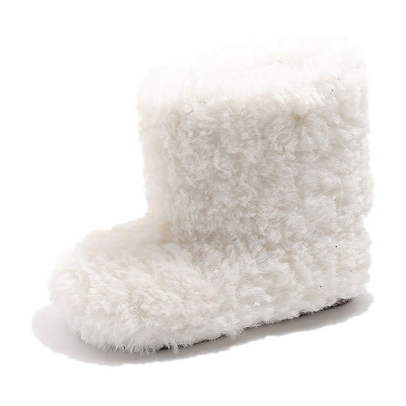 REDARER Baby Girls Winter Boots Lined Booties with Ankle Warm Shoes for Toddler Non Soft Sole,Winter Boots,Girls Boots,Size:3.5-4 Years