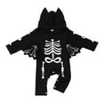 thumbnail image 1 of REDARER Baby Halloween Romper - Bat Design Hooded Jumpsuit, Soft Cotton with Fun Print, Unisex Toddler Outfit,Size:0-3 Months, 1 of 9