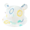 thumbnail image 1 of REDARER Baby Lion Print Bucket Hat, Soft Breathable Sun Hat with 3D Ears for Infants,0-3 Months, 1 of 5