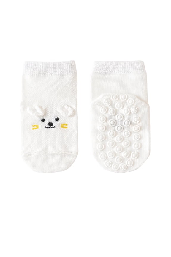 Baby Non- Floor Socks, Cute Bear Design Soft Breathable Socks for Toddler Walking & Play,0-1 Years