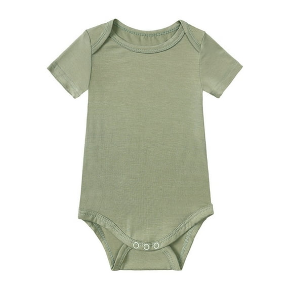 REDARER Baby Short Sleeve Bodysuit, Solid Soft Romper for & Infants,6-12 Months