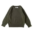 thumbnail image 1 of REDARER Baby Soft Knit Cardigan Pure Color Sweater Jacket Cozy Warm Outerwear Top For Toddler Unisex Winter Wear,Color:Dark Green,Size:5-6 Years, 1 of 4