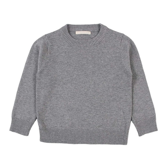 REDARER Baby Soft Knit Cardigan Pure Color Sweater Jacket Cozy Warm Outerwear Top For Toddler Unisex Winter Wear,Color:Grey,Size:5-6 Years