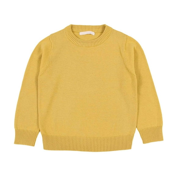 REDARER Baby Soft Knit Cardigan Pure Color Sweater Jacket Cozy Warm Outerwear Top For Toddler Unisex Winter Wear,Color:YE2,Size:8-9 Years