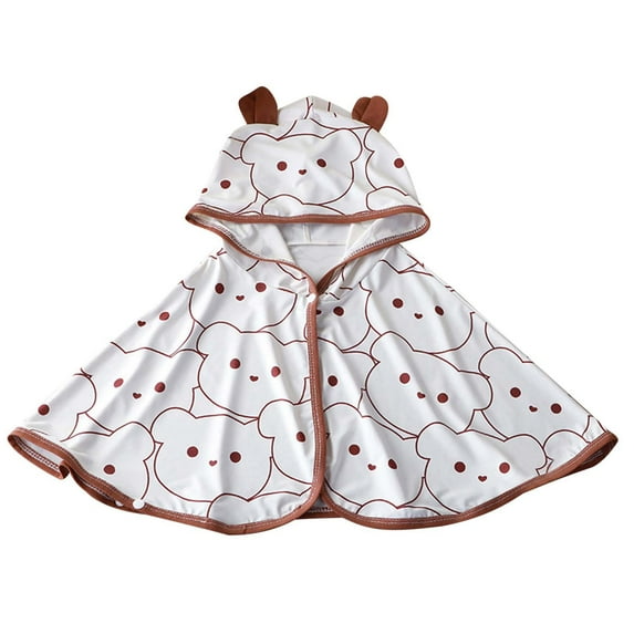 REDARER Baby Sun Protection Cape Lightweight Breathable Hooded Cloak with Bear Ears for Boys & Girls Summer Outdoor Wear,1-3 Years