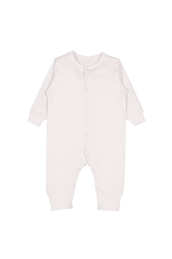 Baby Waffle Knit Romper, Full Snap Long Sleeve Bodysuit for & Toddlers,6-9 Months