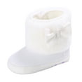 thumbnail image 1 of REDARER Baby Winter Boots Warm Soft Sole Anti- Rubber Ankle Sneakers for Toddler First Walk & Outdoor Play,Color:White,Size:0-6 Months, 1 of 7