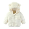 thumbnail image 1 of REDARER Baby Winter Coat, Jacket with Bear Hood and Fold Over Mittens, Warm Outerwear for Baby,Size:6-12 Months, 1 of 3