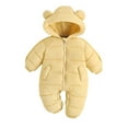 thumbnail image 1 of REDARER Baby Winter Padded Romper Thickened Warm Outfit Snowsuit Cozy Crawling Outdoor Wear One-Piece,Size:1-2 Years, 1 of 9