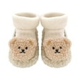 thumbnail image 1 of REDARER Baby's 1st Winter Booties - Ultra-Soft Sole with Plush Sock Lining | Non- Cartoon Design for Early Walkers,Color:Beige,Size:6-12 Months, 1 of 5