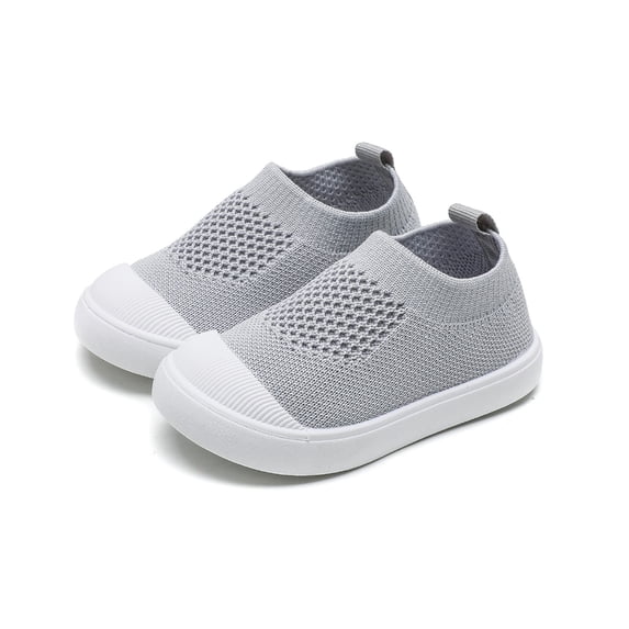 REDARER Boys Breathable Sneakers for Toddlers, Lightweight Non- Walking Shoes, Soft Sole Sports Shoes for Outdoor Play,Color:Grey,Size:2.5-3 Years