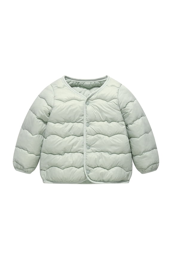 Boys Candy Color Puffer Jacket, Winter Soft Windproof Down Coat for Kids, Lightweight Thermal Outerwear,Size:12-18 Months