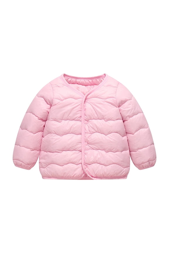 Boys Candy Color Puffer Jacket, Winter Soft Windproof Down Coat for Kids, Lightweight Thermal Outerwear,Size:12-18 Months