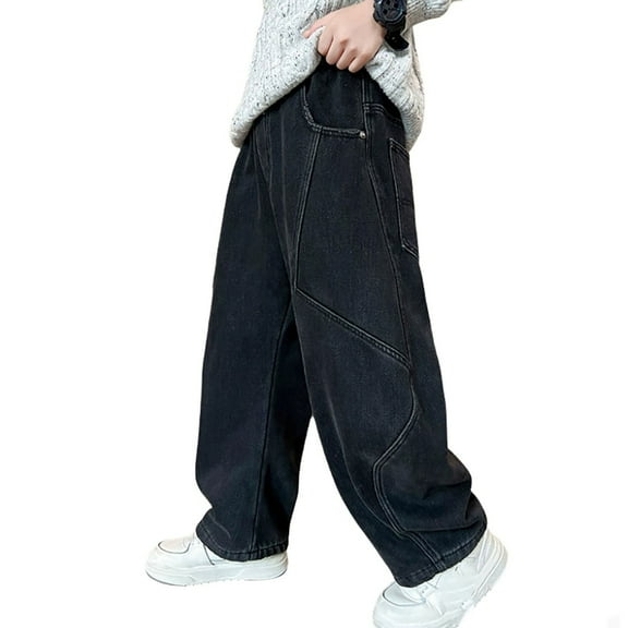 REDARER Boys Cargo Trousers Fully Elastic Waist Trousers for Children Regular Fit ,Kids Clothing,Size:5-6 Years